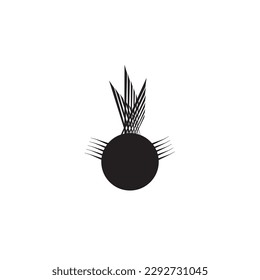 victoria del icono del logotipo negro 