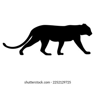 black logo,shadow,figure of a walking panther