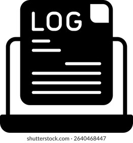 Black Logs Semi Solid Icon Design