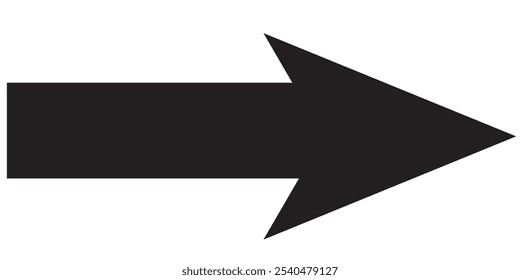 Black long arrow icon vector . Long arrow pointing left . Black arrow icon. long arrow isolated on white background.