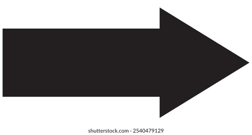 Black long arrow icon vector . Long arrow pointing left . Black arrow icon. long arrow isolated on white background.