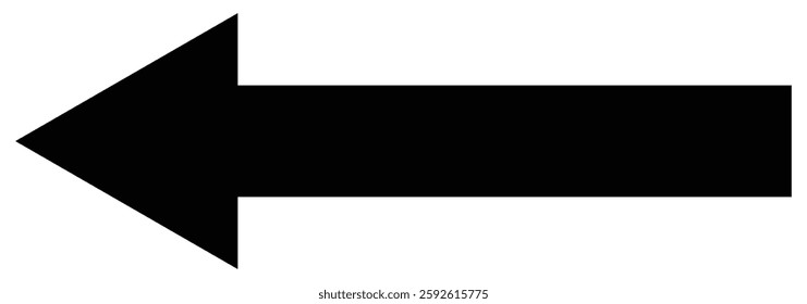 Black long arrow icon vector. Long arrow isolated on white background. Vector trendy long arrow icon.