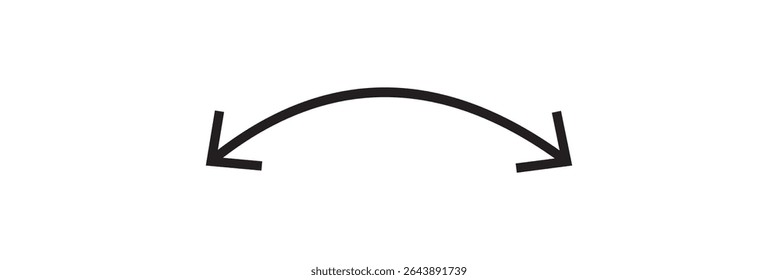 Seta longa preta apontando para a direita. Ícone de seta longa e reta, linha fina direita, cursor preto, elemento horizontal, ponteiro grosso ícone de seta longa e vetor isolado no fundo branco.