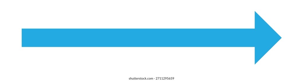 Schwarzer, langer Pfeil, der auf die rechte Seite zeigt, auf weißem Hintergrund. Isolierte Gestaltungselemente für Präsentationen und Grafikprojekte.