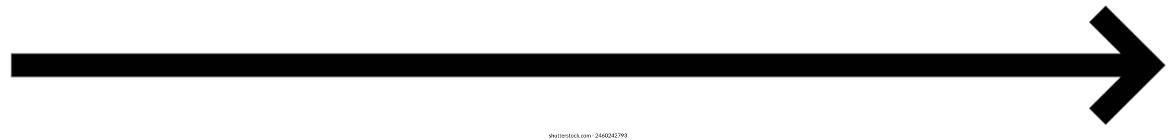 Black Long arrow to the right. black arrow isolated on white background eps 10