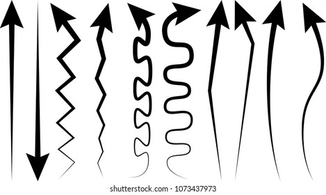 Black long arrow set