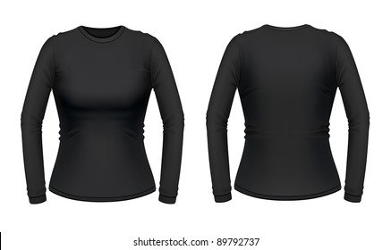 Black Long Sleeve Female Shirt