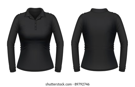 Black long sleeve female shirt