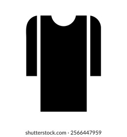 Black long sleeve t shirt icon. Concept of fashion, clothing, and style.