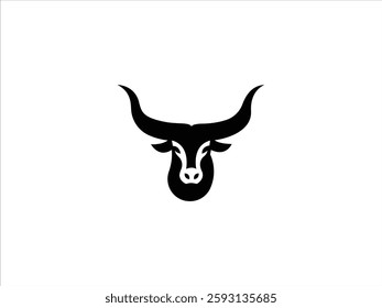 Black longhorn illustration vector design