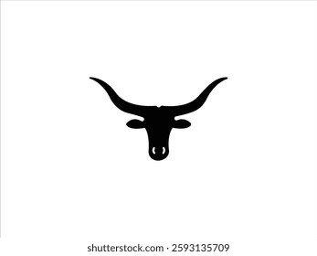 Black longhorn illustration vector design