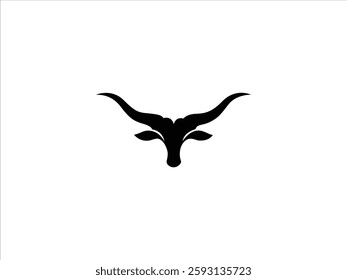 Black longhorn illustration vector design