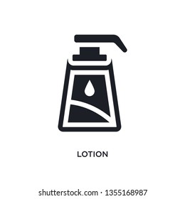 black lotion isolated vector icon. simple element illustration from accommodation concept vector icons. lotion editable logo symbol design on white background. can be use for web and mobile