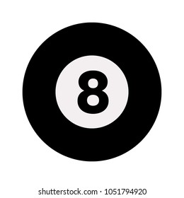 Black lottery ball number 8 icon