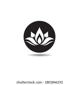 Black lotus logo template vector icon design
