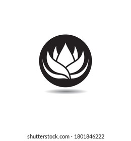 Black lotus logo template vector icon design