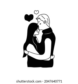 Black love couple design vector
