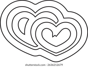 Black love icon design illustration