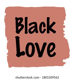 Black love Isolated. Vector Quote