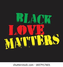 Black love matter Vector typography 