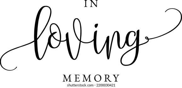 Black In Loving Memory Wedding Memorial Sign