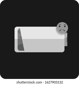 Black low battery flat icon, apps icon