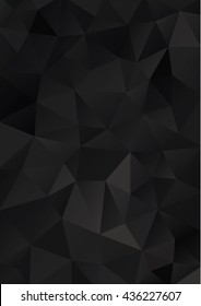 Black Low Poly Geometric Background