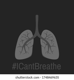 vector de pulmones negros. genial para la humanidad de la campaña de afiches, diseño de plantillas, icono, logotipo y cualquier propósito