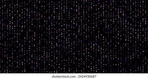 Black lurex endless pattern with hints of metallic threads. Lustrous fabric texture adorned with sequins and synthetic fibers.Beautiful bg with sparkles. Illustration in vector format