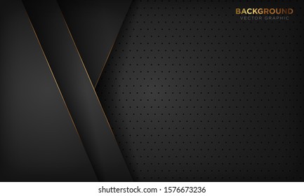 Black Luxury Abstract Background Golden Line Stock Vector (Royalty Free ...