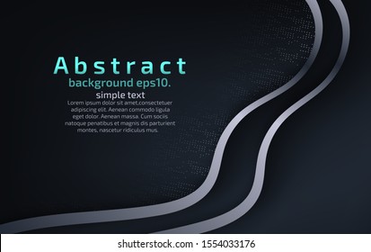 Black luxury abstract background image Overlay geometric curves for modern template designs.