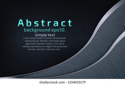 Black luxury abstract background image Overlay geometric curves for modern template designs.