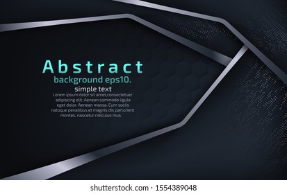 Black luxury abstract background image Overlay geometric curves for modern template designs.