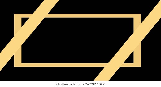 Black Luxury Abstract Background with Ribbon. Invitation Card. Vector Illustration.