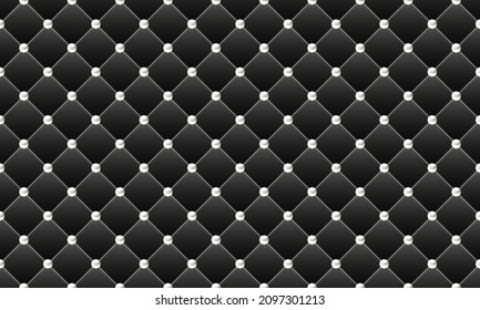 Black luxury background with beads. Vector illustration. 