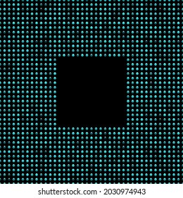 Black luxury background with blue beads. Vector illustration.
