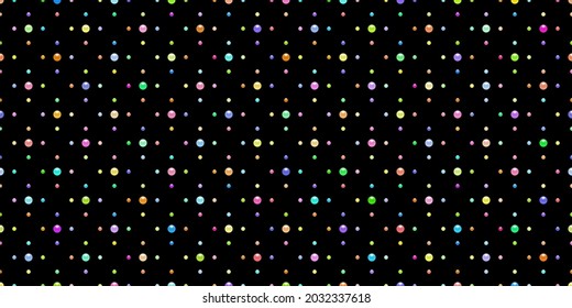 Black luxury background with colorful beads. Vector illustration.
