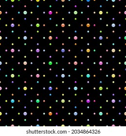 Black luxury background with colorful beads. Vector illustration.