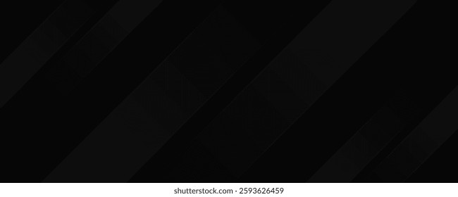 Black luxury background with diagonal stripes. Dark elegant dynamic abstract BG. Trendy geometric grey gradient. Universal minimal 3d sale modern backdrop. Amazing shine deluxe lines template. Carbone