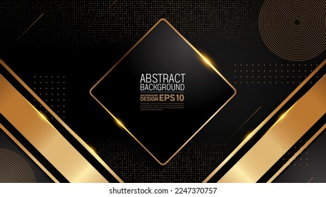 black luxury background geometric shape, overlap layer shadow gradients, corporate technology, business presentation or banner template design, texture elements
