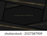 Black luxury background with gold lines, minimal scene, empty space for use showcase beauty and cosmetics product or text. stock illustration