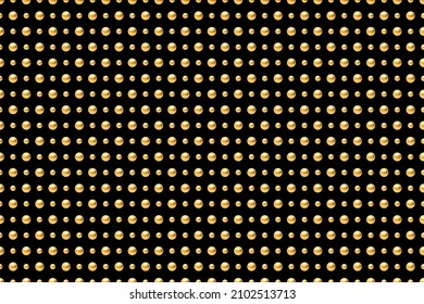 Black luxury background with golden beads. Vector illustration.