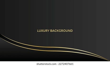 Black luxury background with golden elements