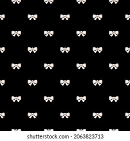 Black luxury background with pearl bows. Vector illustration.