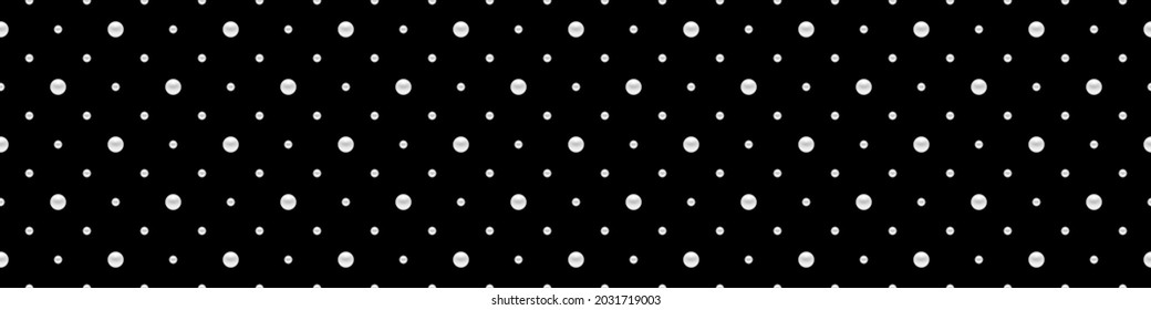 Black luxury background with pearls. Vector illustration. 