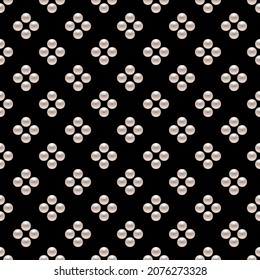 Black luxury background with pearls. Vector illustration. 