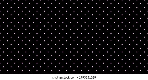 Black luxury background with pink beads. Seamless vector illustration. 