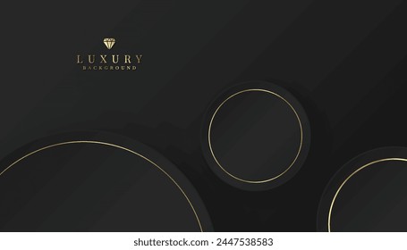 Black luxury background with premium gold element