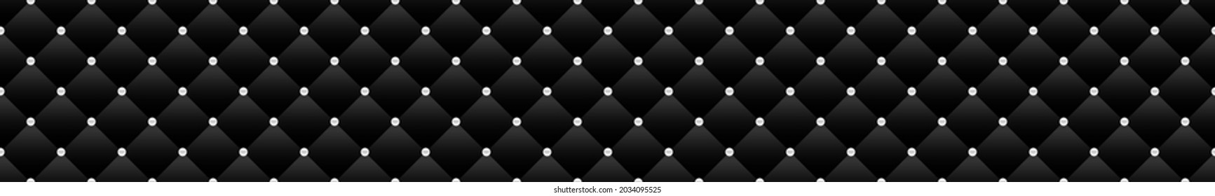 Black luxury background with rhombuses and pearls. Vector illustration. 