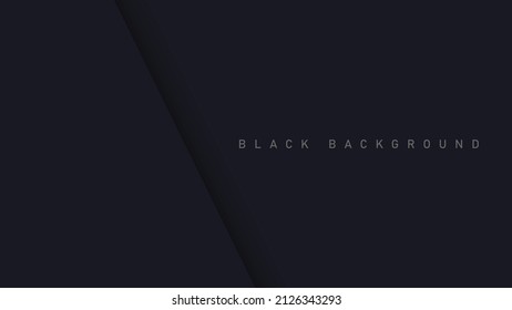 Black luxury background with shadow elements, paper concept design